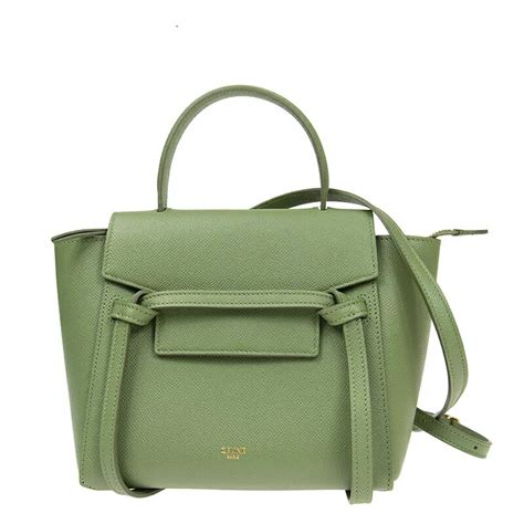 celine nano belt bag green